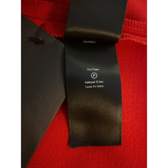 Donna Karan New York NWT $189 Cady Crepe V-Neck Jacket Dress, Red Women's 14 - Picture 11 of 11